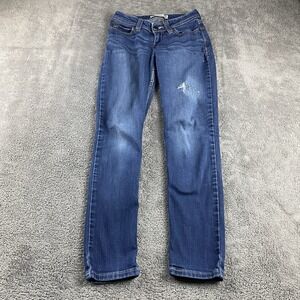 Levis Bold Curve‎ Low Rise Skinny Jeans Womens 1S 25x27 Blue Distressed Low Rise